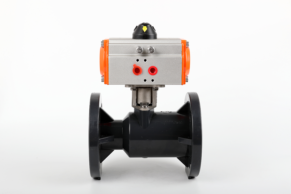 海港气动法兰一体球阀